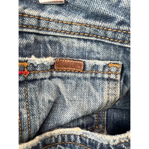 Y2K Cult Of Individuality Jeans Size 34 Medium Wash Distressed Straight Leg - Picture 3 of 10
